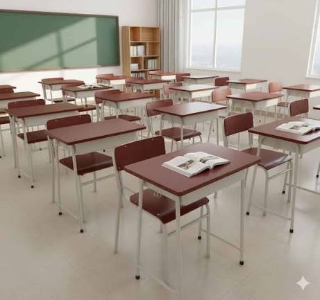 Meja sekolah edudesk di ruang kelas